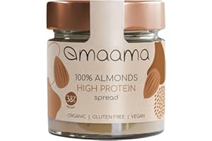 MAAMA, Crema Spalmabile 100% Mandorle Proteica Bio, Vegan, Senza Additivi e Senza Glutine - 1 vasetto da 200g