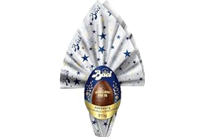 BACI PERUGINA Uovo di Pasqua 2025 Cioccolato Fondente Inciso con granella di Nocciole e 4 Cioccolatini 310g
