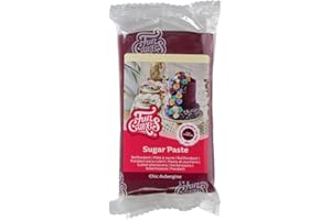 FunCakes Pasta di Zucchero Aubergine Chic, Viola: Facile da Usare, Consistenza Liscia, Flessibile, Perfetto per la Decorazione di Torte, Halal, Kosher e senza Glutine. 250 g