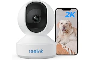Reolink 3MP Telecamera WiFi Interno con Pan/Tilt, Videocamera Sorveglianza WiFi da 2.4 GHz con Audio a 2 Vie, Visione Notturna e Rilevazione del Movimento, E1 (Ricondizionato)