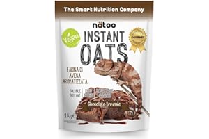 NÄTOO Farina di avena aromatizzata a basso indice glicemico - solo 1gr. di zuccheri - Farina di Avena low carb ad alto contenuto di fibre - 1Kg - Cioccolato