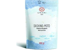 Umami Dashino-moto granulare (insaporitore per brodo) - 100 g - Propdotto da Giapponesi, da pesca sostenibile, essicazione lenta e delicata