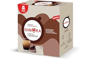 Gimoka, Espresso Cremoso, Intensità 10/13, 50 Capsule Compatibili con Sistema Nespresso, Dolce ed Equilibrato, Note di Nocciola e Frutta Secca, Aroma Morbido e Avvolgente