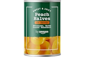by Amazon Mezze Pesche Allo Sciroppo, 411g