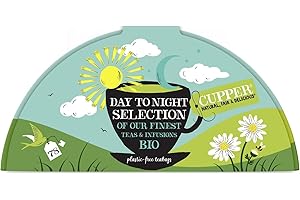 CUPPER Premium Box, Confezione 78 Bustine di Infusi Biologici, Confezione Regalo con 6 Varietà di Tè e Infusi Bio, Adatto per Vegani