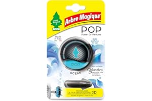 Arbre Magique POP, Profumatore Auto Solido, Fragranza Ocean, Profumazione Delicata e Fresca, Durata Fino a 30 Giorni, Design Italiano, Confezione da 1 Pezzo