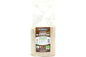 Oltresole, Farina Biologica Italiana di Sorgo 1 Kg, Farina Senza Glutine, No OGM, 100% Made in Italy, Ideale per Celiaci, Pane, Dolci e Pasta, Ricca di Fibre e Proteine