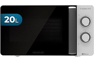 Cecotec Forno a Microonde ProClean 3010 da 20 Litri, 700 W, rivestimento Ready2Clean, tecnologia 3DWave, modalità scongelamento, 6 livelli di potenza, timer 30 minuti