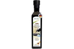 HerbBio olio di cumino nero egiziano spremuto a freddo, non filtrato, alto contenuto di THYMOCHINONE, 100% puro olio di semi nero naturale, proveniente dalla Nigella Sativa egiziana, fresco