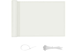 LOVE STORY Frangivisto Balcono 90x500cm,Impermeabile Telo per Privacy del Balcone,(PES) Schermi Divisori e Protettivi per Balconi,Protezione UV per Ringhiere di Appartamenti,Giardino Esterno,Beige