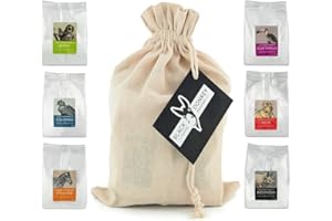 Confezione Regalo - COFFEES OF THE WORLD | Caffè in Grani 600g (6 x 100g) - 6 Pregiate Qualità di Caffè Monorigine | Idea Regalo per Lui o per Lei