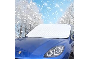 Viedouce Copertura Parabrezza Auto, Protezione Parabrezza Magnetico, 4 Strati Copri Antighiaccio Parabrezza Auto Contro Neve Ghiaccio Gelo Polvere UV per Maggior Parte dei Veicoli (183 x 116 Cm)