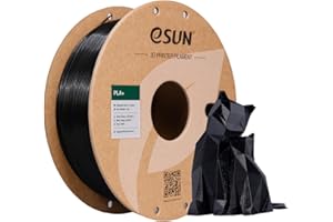 eSUN Filamento PLA+ 1.75mm, Filamento per Stampante 3D PLA Plus, Precisione Dimensionale +/- 0.03mm, Bobina da 1kg (2.2 libbre) Filamento per Stampa 3D per Stampanti 3D, Nero