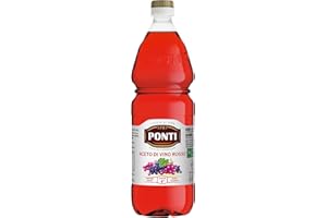 Ponti, Aceto di Vino Classico Rosso, Realizzato con Vini Selezionati, Ideale per Accompagnare Verdure Cotte e Crude, Acidità 6%, Profumo Deciso, 100% Made in Italy, PET da 1L