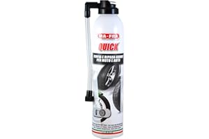 Ma-Fra, Quick, Gonfia e Ripara le Gomme Forate di Auto e Moto, Adatto a Pneumatici con e Senza Camera d'Aria, Formato 300ml