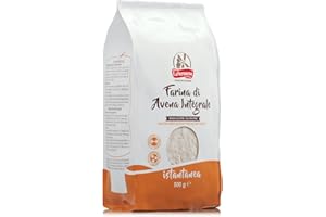 La Veronese | Farina di Avena Integrale Istantanea Senza Glutine, Anallergica, Fonte di Proteine e Ricca di Fibre, Povera di Sale, per Ricette Dolci o Salate, 500g