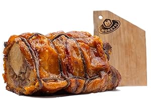 Porchetta di Ariccia IGP 3kg Sottovuoto | Croccante all'esterno | Prodotto Tipico | Senza Glutine | Senza Conservanti | Carne Selezionata di Maiale Italiana | In Regalo Tagliere