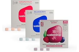 waterdrop® Set Microlyte, 36 Cubetti per acqua, Sali Minerali: 4 Elettroliti, 9 Vitamine, Magnesio, Electrolytes Drink, insaporitore acqua senza zucchero
