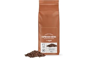 by Amazon Espresso Crema in chicchi, tostatura chiara, 500g - Certificato Rainforest Alliance, Caffè in grani