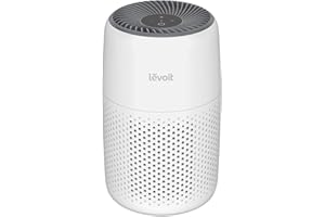 LEVOIT Purificatore d'Aria con Filtro HEPA, 7 Watt, Risparmio Energetico, 3 Velocità Contro Muffe, Polvere, Peli di Animali Fino a 0,3 μm Allergie, in Camera da Letto, 25 dB, Bianco
