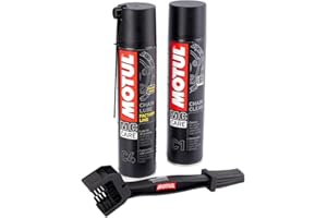 Kit detergente lubrificante per catena Motul C4 400 ml + C1 400 ml + spazzola per la pulizia della catena