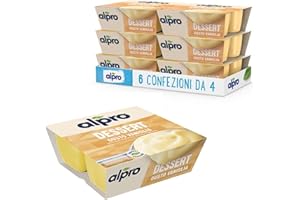ALPRO DESSERT 100% Vegetale al gusto VANIGLIA, morbido e goloso (6 confezioni da 4x125 g)
