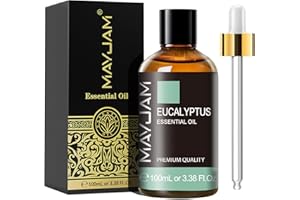 MAYJAM Olio Essenziale Di Eucalipto 100ml, Olio Di Eucalipto Per Diffusori, Umidificatori, Fai Da Te, Casa, Guardaroba