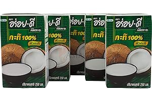 Aroy-D - Latte di cocco con E435 - Confezione da 5 (5 x 250 ml)