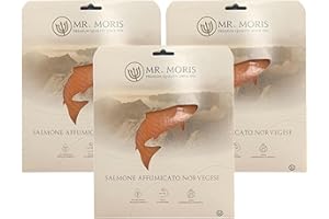 Salmone Norvegese Affumicato Premium Mr. Moris® | Kosher 100g | 3 Confezioni