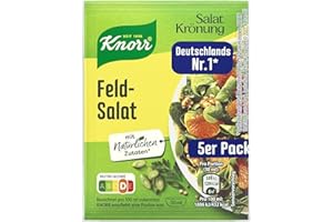 Feld-salat Salat-krönung - Miscela per condimento per insalata tedesca con valeriana, 5 buste - Insalata pronta in un attimo - Compatibile con Knorr 45g