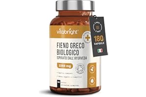 Fieno Greco Capsule x180, Alto Dosaggio 2250g Fieno Greco Seno/Integratori Allattamento, Integratore Semi Di Fieno Greco Polvere, (Più Forte Di Tisana Fieno Greco) VitaBright Fenugreek