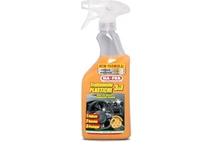 Ma-fra, Trattamento 3in1 Plastiche, Pulisce, Ravviva e Protegge Parti Interne dell'Auto, Ideale per Cruscotti e Guarnizioni, Crea Barriera Anti Raggi UV, Rallenta Formazione di Polvere, Formato 500ml