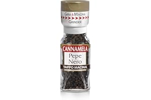 Cannamela, Linea Tappomacina, Pepe Nero in Grani, Confenzione da 28 g, Ideale per Carne, Pesce, Pasta, Zuppe e Risotti