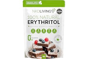 NKD Living Eritritolo 100% naturale 1 Kg granulato | Sostituto dello zucchero a ZERO Calorie