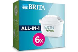 BRITA Filtro acqua rubinetto MAXTRA PRO All-in-1 confezione da 6 filtri - Riduce cloro, calcare, PFAS e metalli, filtro originale compatibile con caraffa acqua filtrante