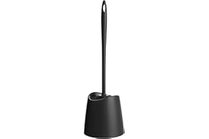 Tatay Scopino per WC Standard, in polipropilene, Spazzola nera, Senza BPA, Fabricato in Spagna, Colore Nero, Dimensioni 12 x 12 x 38 cm.