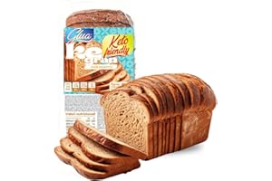 Pane KETO Proteico, pane chetogenico, 13,5g Proteine, 3,6g di Carboidrati, Keto Friendly, 16 Fette con Omega 3