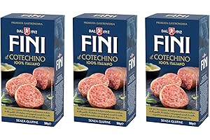 3X Fini Cotechino Precotto 100% Italiano Senza Glutine (Gluten Free) 500g