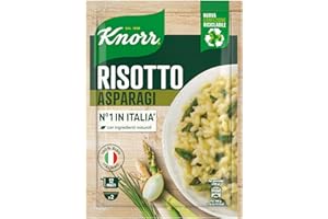 Knorr Risotto con Asparagi, Risotto Pronto con Ingredienti Naturali, 100% Riso Italiano e Chicci al Dente, Preparazione in Pentola o al Microonde, 175g, 2 Porzioni