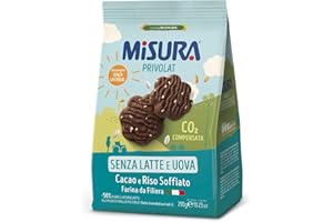 Misura Biscotti al Cacao e Riso Soffiato Privolat | Senza Latte e Uova | Confezione da 290 grammi