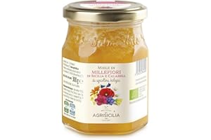 Agrisicilia Miele di Millefiori di Sicilia e Calabria Da Agricoltura Biologica - 300 g