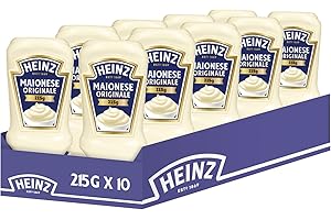 Salsa Heinz Maionese Originale con Uova 100% da Allevamento all'Aperto (10 x 215 g)