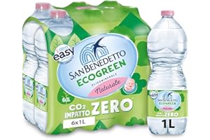 Acqua Minerale San Benedetto Ecogreen 6x1L Easy, Acqua Oligominerale Naturale, Benedicta