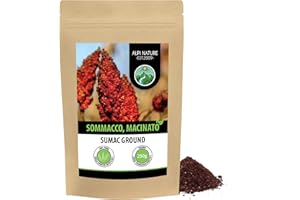Polvere di Sumac (250g), sommacco, spezie 100% naturali, delicatamente essiccate e macinate, senza additivi, vegana