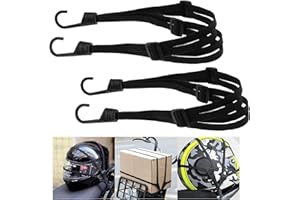 Romon Cinghia Elastica con Ganci, 2 Pezzi Cinghia Elastici Portapacchi Regolabile Helmet Rope con 4 Fibbie Scorrevoli per Bicicletta Moto Fissaggio Casco Bagagli Borsa a Tracolla