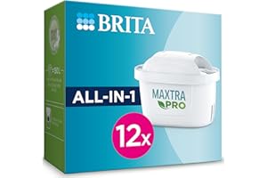 BRITA Filtro acqua rubinetto MAXTRA PRO All-in-1 confezione da 12 filtri - Riduce cloro, calcare, PFAS e metalli, filtro originale compatibile con caraffa acqua filtrante