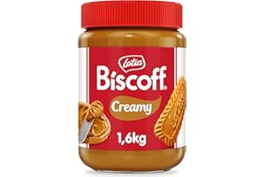 Biscoff Lotus | Crema Spalmabile Dolce | Cremosa | Gusto Biscotto Caramellato | Vegani | Senza Noci | Nessun Colorante o Additivo Artificiale | Vasetto in Plastica PET | 1.6 kg