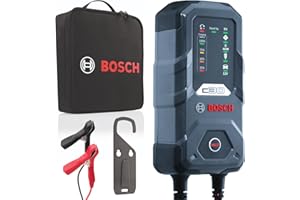 Bosch C30 Caricabatterie per Auto, 6 V - 12 V / 3,8 A, con Carica di Mantenimento - per Batterie al Piombo-Acido, EFB, GEL, AGM e SLI da 6 V/12 V