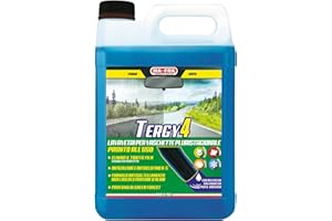 Ma-Fra, Tergy 4, Liquido Lavavetri Auto Pluristagionale Pronto all'Uso per Vaschette Tergicristallo, Detergente Tergicristalli Auto Anticalcare Antigelo Fino a -5°C, Rimuove Traffic Film, Formato 4,5L