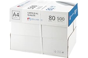 Imballaggi2000 - Risma Carta A4 per Stampante, 5 Risme da 500 Fogli di Alta Qualità - Indispensabile in Ufficio - Pack 5x500 Fogli